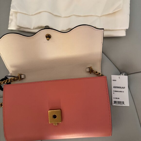 Gucci Calfskin Animalier Broadway Clutch Pink *very rare* - Picture 12 of 16